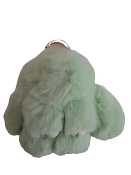 Bunny Key Ring   Stuffed Soft Furry Bunny 6x6"  Many Colors   razkcb 