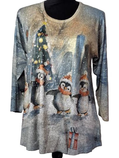 Shirt Pullover Christmas Penguin's Long Sleeve&nbsp; Women's&nbsp; H31401260