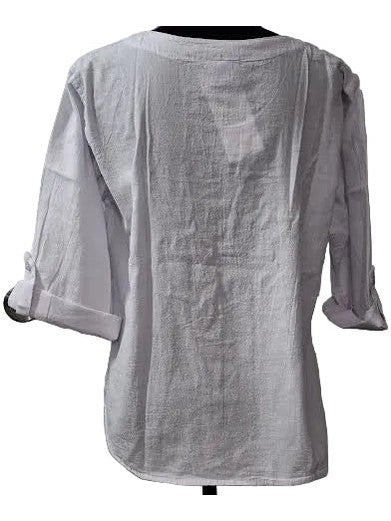 Top Pullover 3/4&nbsp; Sleeve White Women's L-1021