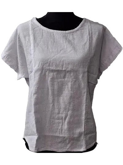 Top Pullover Short Sleeve White Women's L1671