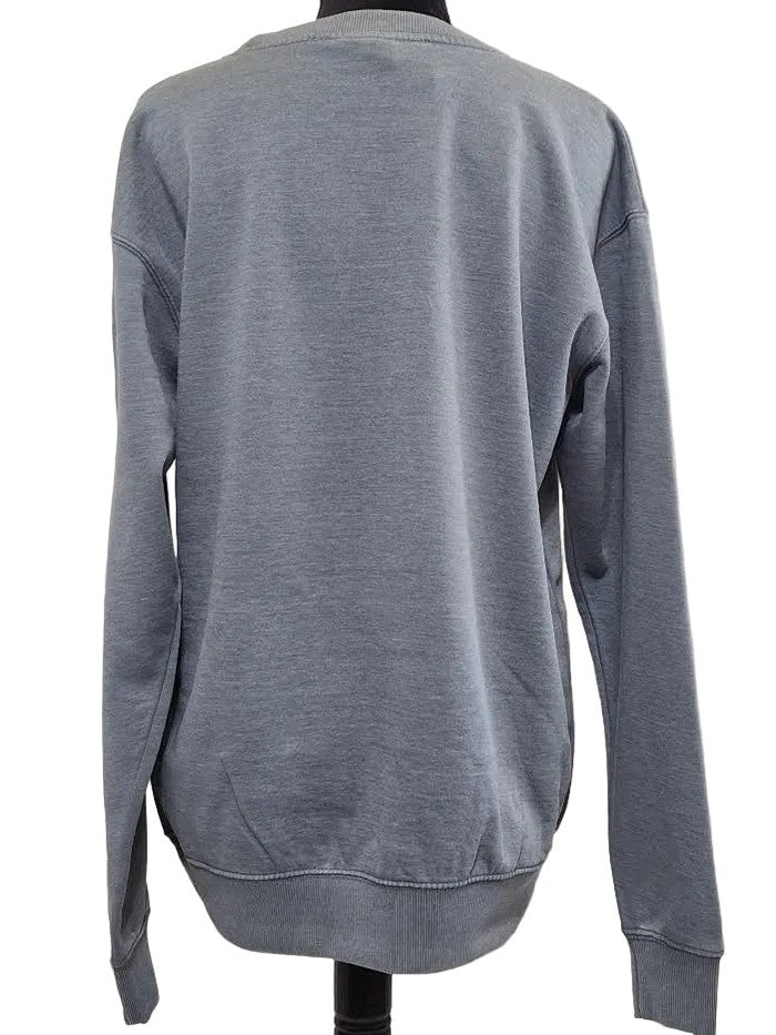 Sweatshirt Sky Blue Screen Print Asheville Est North Carolina Burn Wash BPSSASB
