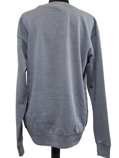 Sweatshirt Sky Blue Screen Print Asheville Est North Carolina Burn Wash BPSSASB