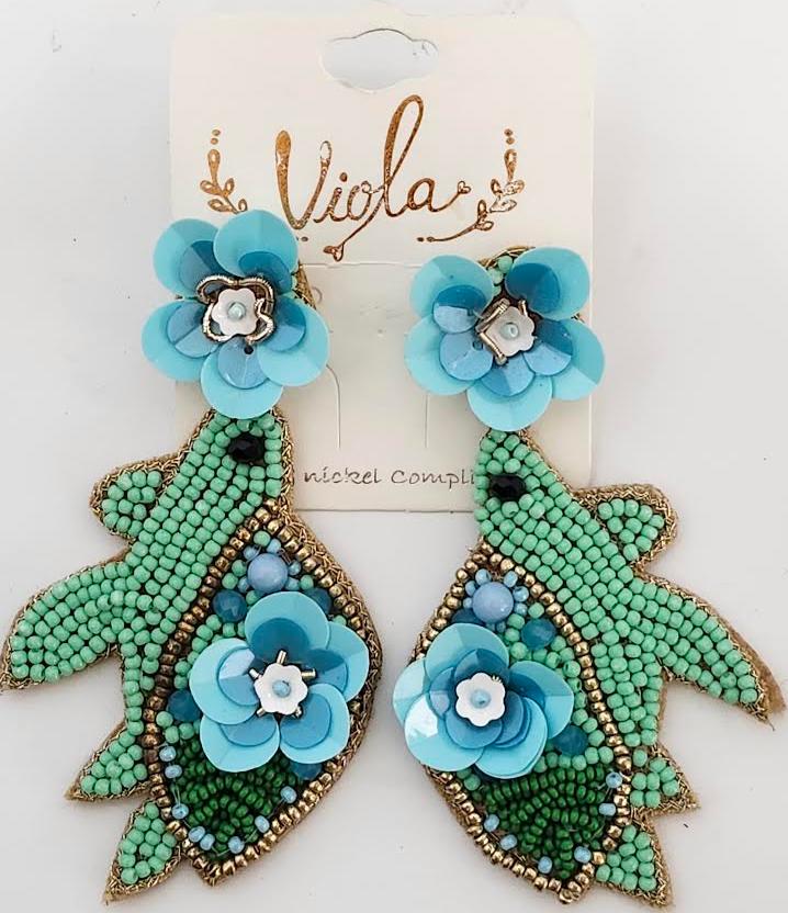 Earing's Sea Turtle Aqua Blue/Green RT135267TQ 