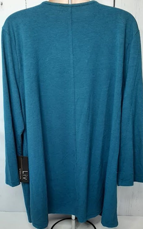 Top  Pullover Green/Morrocan 3/4 Sleeve Women's 143101 