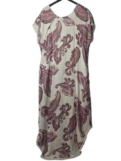 Dress Pullover Brown Watermelon 1/4 Sleeve 2 Pocket Women's One Size 10598