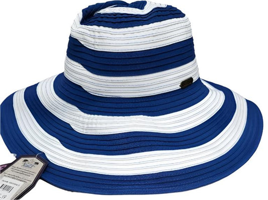 Hat Blue Ribbon Floppy Brim 5" Women's HH1384D 