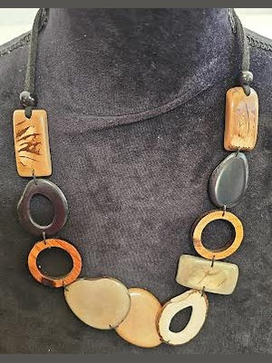 Necklace Tanya Black/Brown Sc074-onc