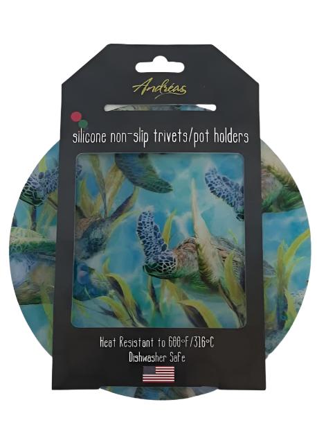 Trivet - 8 inch Light Sea Turtles 