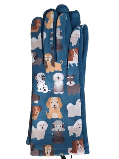 Gloves Suede Touchscreen Dogs Women's 3 Colors Bl10822ast