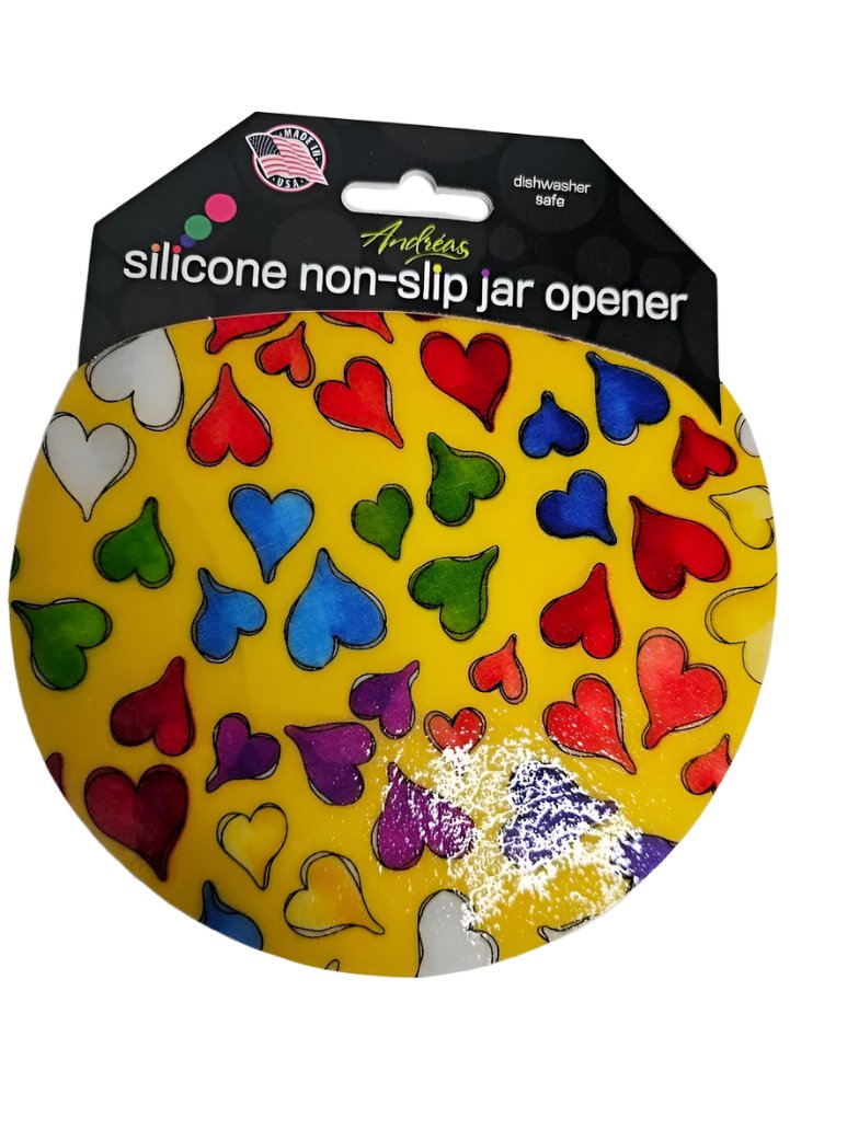 Jar Opener - Yellow Colorful Hearts 48 