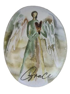 Christmas Watercolor Angel Stones 4 Styles Mx188799
