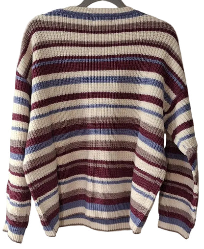 Sweater Pullover Purple Magenta Striped Knit Long Sleeve&nbsp; Women's&nbsp; ET19023