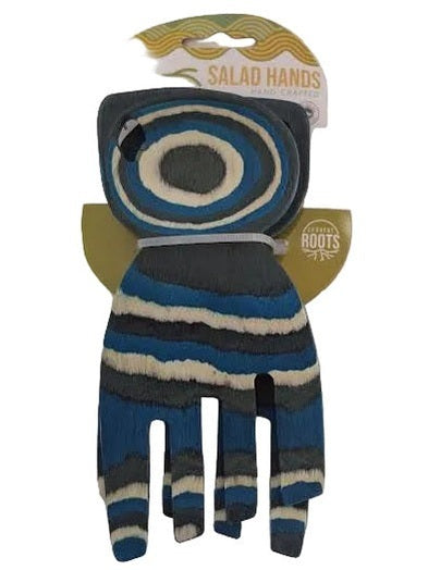 Salad Hands Small 6" 1pr Wooden Abyss 30369