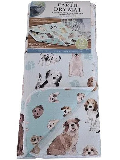 Earth Drying Mat&nbsp; Dog &amp; Paw Prints Ecology&nbsp; r8635