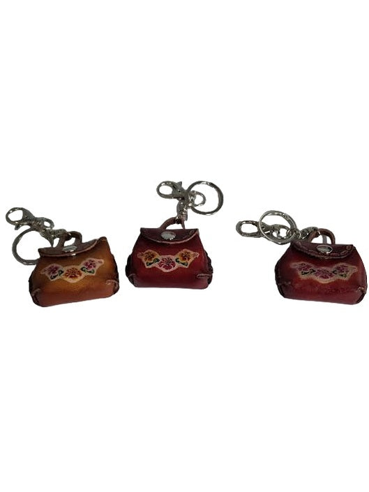 Sun Flower Leather-Key Chain Little Purse Leather C4