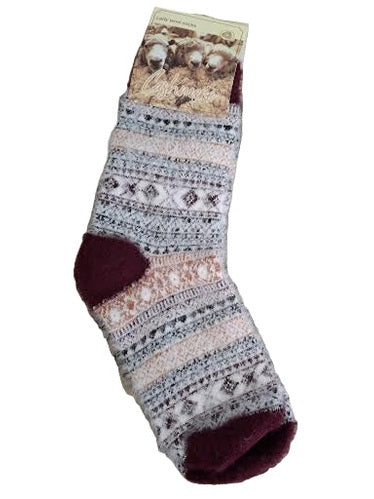 Women's Socks Lamb's Wool 5 Multi Colored Styles  Sc82709