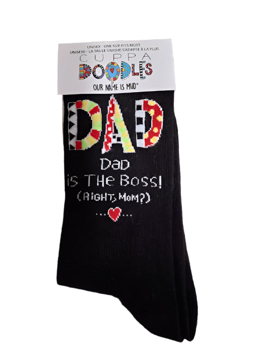 Men's Sock  Dad Is The Boss Nd6010384 