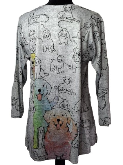Shirt Pullover Grey Dog/Puppy Long Sleeve Women's&nbsp; H31401074