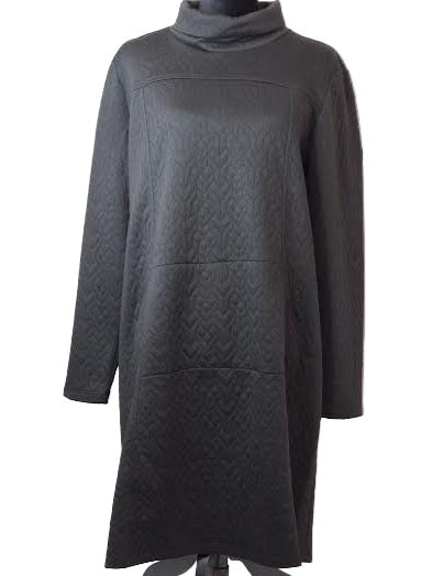 Pure Essence-Dress Black 2 Pocket Women's Cowl Neck 615-5131