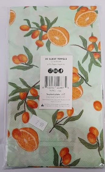 Oranges - Napkin-4.5x8" 