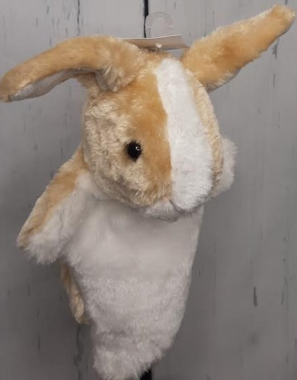 Children's Hand Puppet-Bunny-Tan/White-t510557 