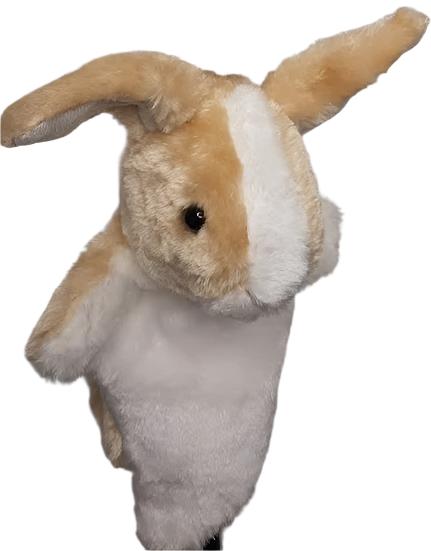 Children's Hand Puppet-Bunny-Tan/White-t510557 