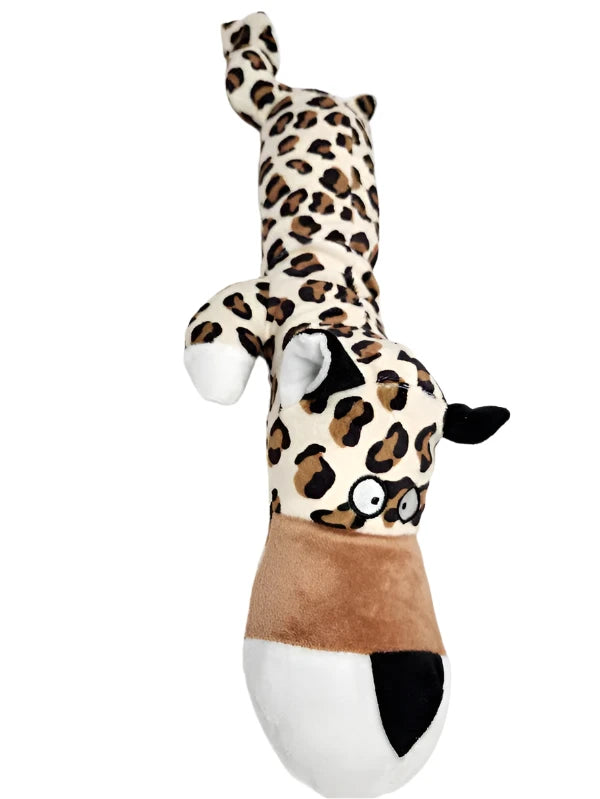 Leopard  Dog Toy Long Snake Like 