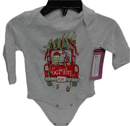 Onsie  Grey /Red  Christmas Tree Childs Jm3654 