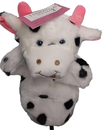 Children's Hand Puppet-Dairy Cow-White/Black-677505e 