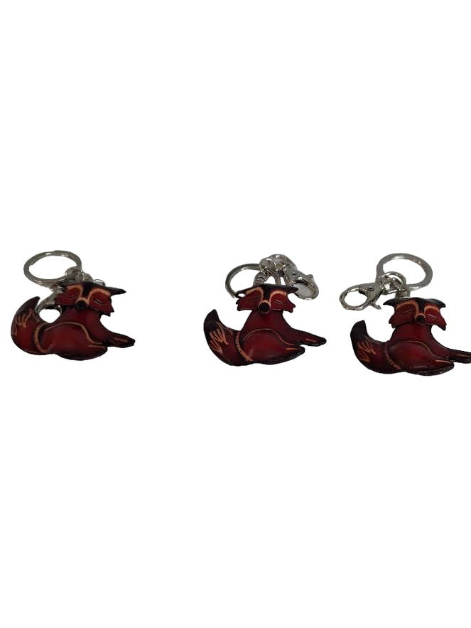 Key Chain Red Fox Leather KC4163