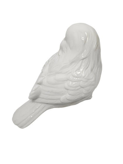 Bird Figurine White 2 Styles 5.25"Stoneware N3054