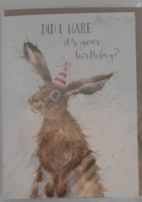 Card Aoc111 Birthday Hare Rabbit 