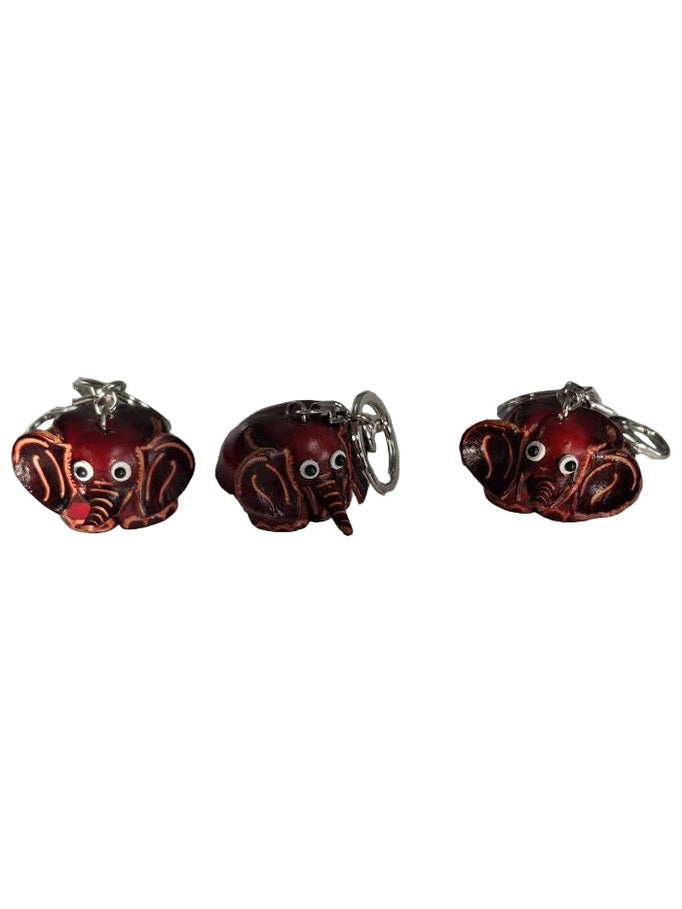 Key Chain Red Elephant Leather KC4102