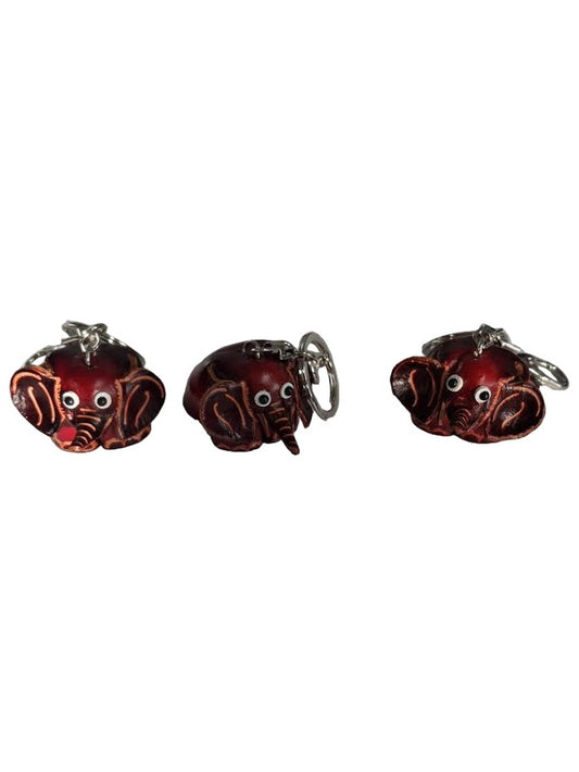 Key Chain Red Elephant Leather KC4102