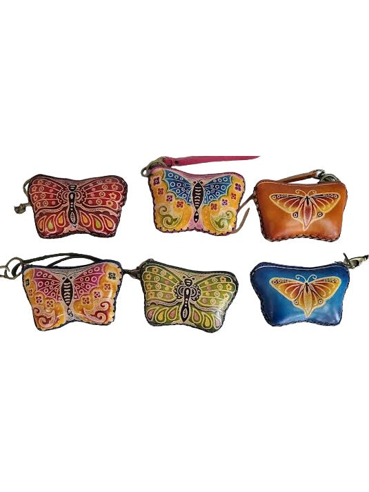 Sun Flower Leather-Coin Purse&nbsp; Butterfly Leather Cp302306

3x5"