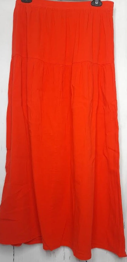 Skirt-Long-Orange Women's-S1687 