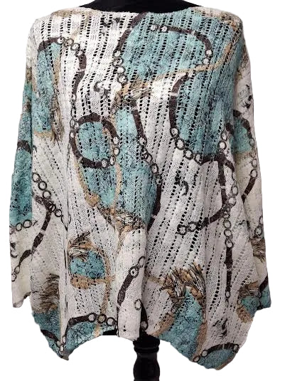 Inoah-Sweater Pullover Amelia Crochet 3/4 Dolman Sleeve&nbsp; T1761SE