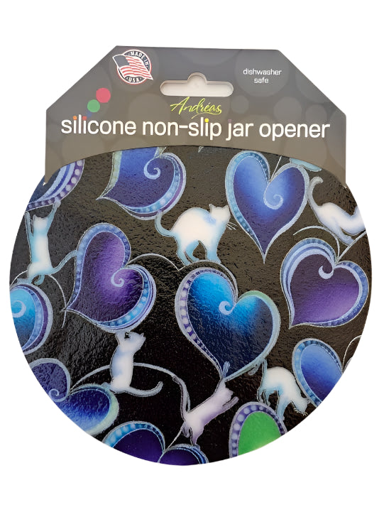 40  Jar Opener - Black Cat Hearts 