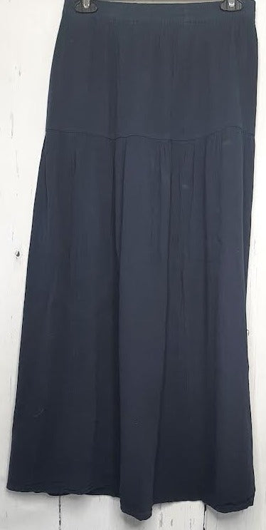 Skirt Long-Dark Blue-Women's-S1687 