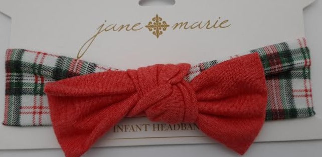 Christmas  Plaid Green/Red-Infant Head Band 