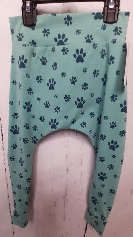 Harem Pants Legging Paws Green/Blue  Baby 2-3yr  bfbpg423y 