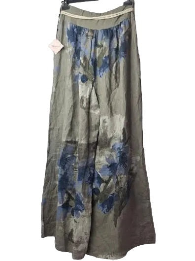 Marisima-Pants Drift Wood Floral 2 Pocket Rope Draw String Wide Leg Women's One Size 99917DW