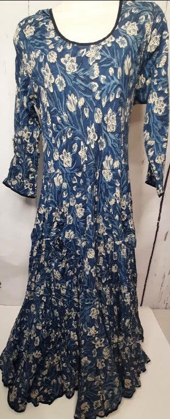 Dress Long 3/4 Sleeve  Indigo Lily Women's sfdl-3 