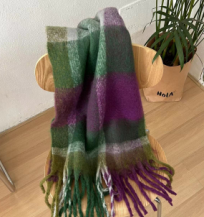 Scarf Women's Super Soft Warm Green/Purple rtgrepus 