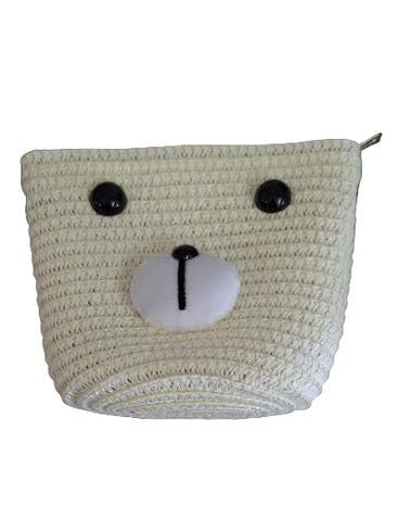 Children's Purse Crossbody  Woven Bear Face   6 Colors  Pr183