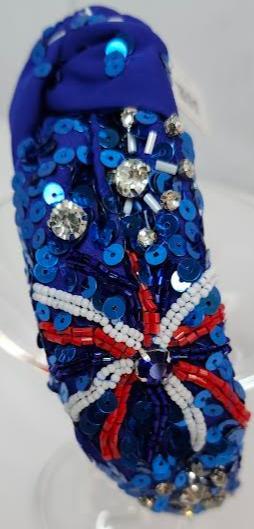 Headband Blue Bow/Red Sequin Womens 200375BL 