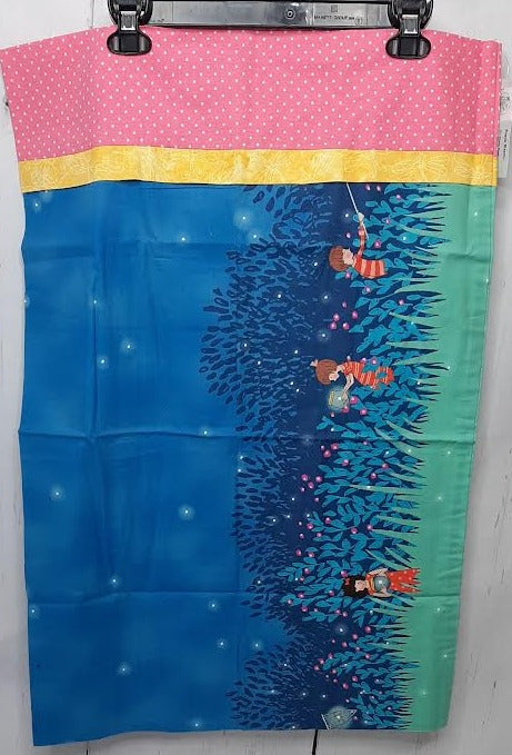 Pillow Case Night Sky Fireflies Blue/Pink  Standard rt877pff1 