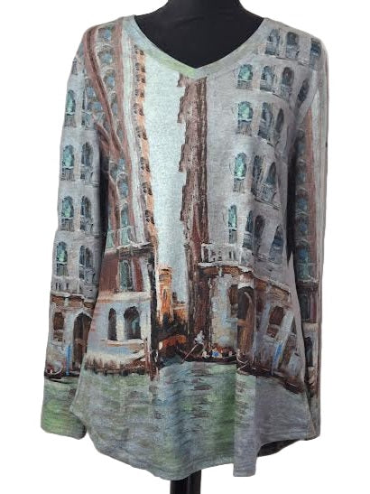 Shirt Venice Long Sleeve&nbsp; Multi Colored 25633