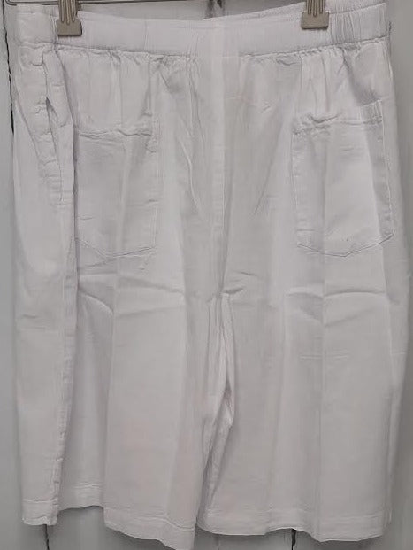 Short Pants-2 Pocket Draw String White Women's L0303 