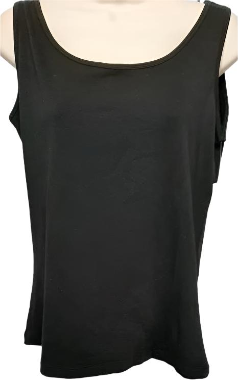 Top-Tank-Black- double Scoop Neck-Women's-M23101tm 